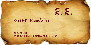 Reiff Ramón névjegykártya